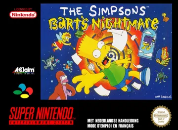 Simpsons, The - Bart's Nightmare (Europe) box cover front